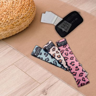 Leopard Print Fabric Resistance Bands – 3-Piece Non-Slip Workout Set