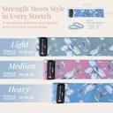  Floral Fabric Resistance Bands – 3-Piece Non-Slip Workout Kit