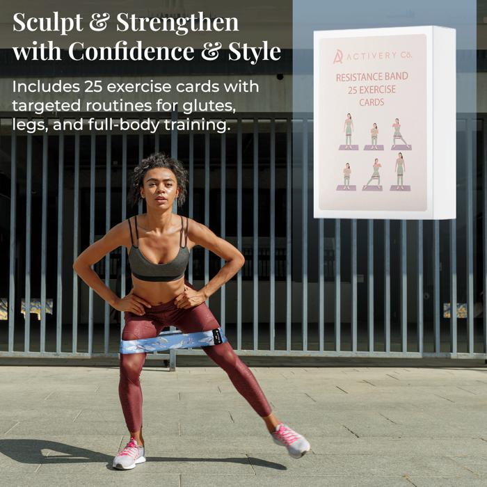 Floral Fabric Resistance Bands – 3-Piece Non-Slip Workout Kit