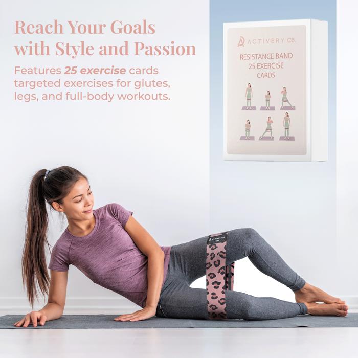 Leopard Print Fabric Resistance Bands – 3-Piece Non-Slip Workout Set