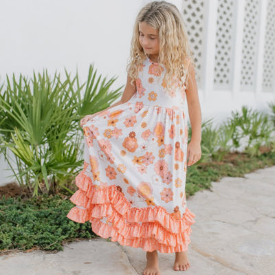 3 Tiered Terra Cotta Ruffles Dress