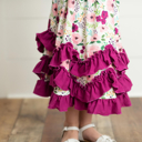  Plum 3 Ruffle Dress