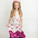  Plum 3 Ruffle Dress