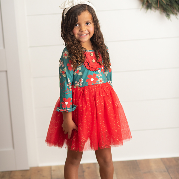 Christmas Red Tulle Dress