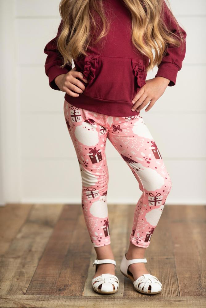 Pink Santa Hoodie Leggings Set