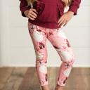  Pink Santa Hoodie Leggings Set