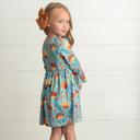  Claire Mustard Teal Floral Dress