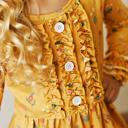  Mustard Botanical Dress