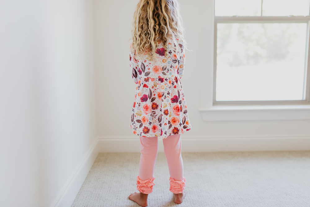 Peach Floral Pant Set