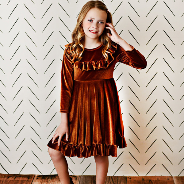 Rust Velvet Dress