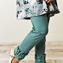  Sage Green Ruffle Leggings Set