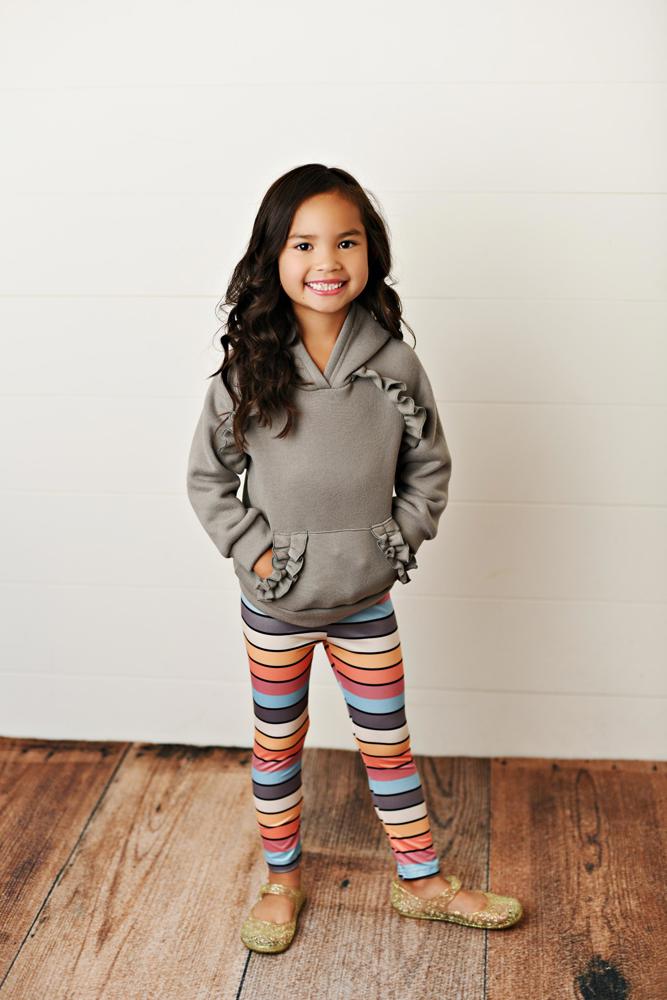 Gray Hoodie Sweatshirt Set