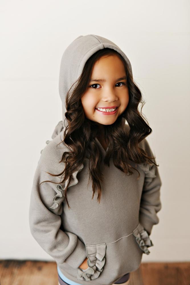 Gray Hoodie Sweatshirt Set