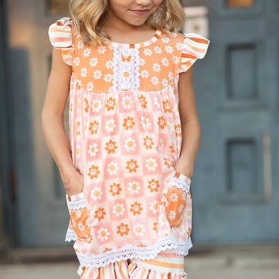Smiley Ruffle Short Set