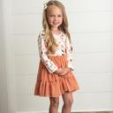  Rust Swiss Dot Tulle Dress