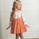  Rust Swiss Dot Tulle Dress