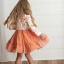  Rust Swiss Dot Tulle Dress