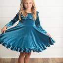  Velvet Teal Dress