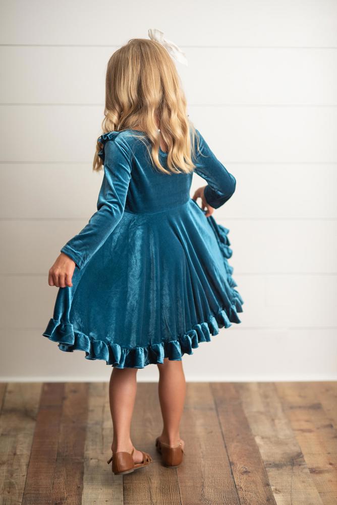 Velvet Teal Dress