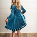  Velvet Teal Dress