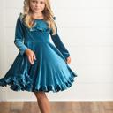  Velvet Teal Dress