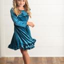  Velvet Teal Dress