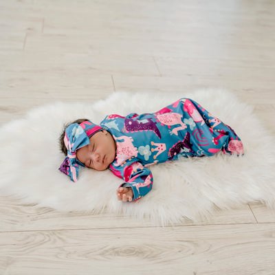 Girl Dino Baby Gown