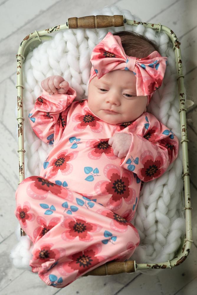 Pink Wine Baby Gown