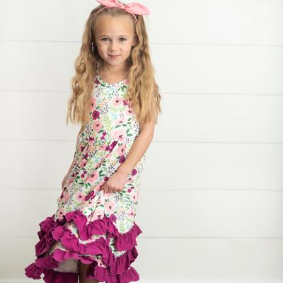 Plum 3 Ruffle Dress