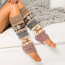 Teal Nordic Snowflake Leg Warmers | AILI'S CORNER