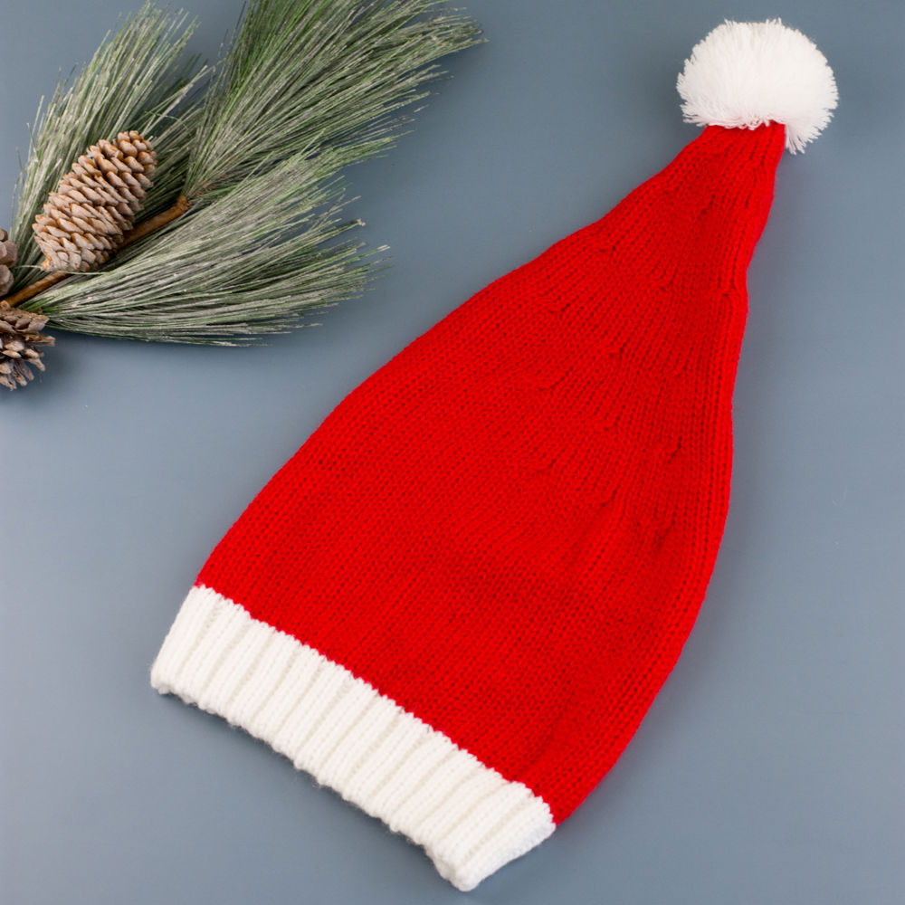 Knit Santa Stocking Beanie Hat | AILI'S CORNER