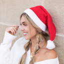 Red Knit Santa Stocking Beanie Hat | AILI'S CORNER