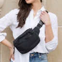 Black Adventurer Nylon Sling Belt Bum Bag Fanny Pack | AILI'S CORNER