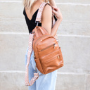 Cognac Alba Convertible Backpack Sling | AILI'S CORNER