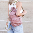 Mauve Alba Convertible Backpack Sling | AILI'S CORNER