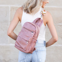 Mauve Alba Convertible Backpack Sling | AILI'S CORNER