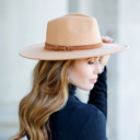 Camel Wide Brim Panama Fedora Hat | AILI'S CORNER