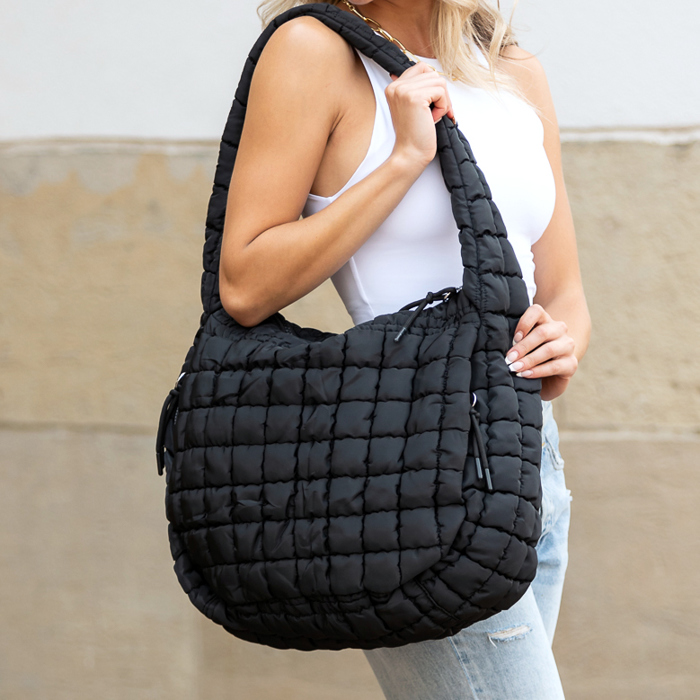 Taylor Quilted Puffer Tote | AILI'S CORNER
