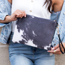 Black Cow Western Fur Clutch | AILI'S CORNER