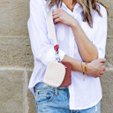 Almond/Mocha Clippable Dual Pouch Wristlet