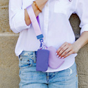Vintage Violet/Lilac Clippable Dual Pouch Wristlet