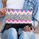 Leopard Aztec/ Black Aztec Boho Clutch | AILI'S CORNER