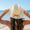 Straw Boho Accent Panama Hat | AILI'S CORNER