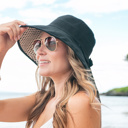 Black Bow Accent Cargo Hats | AILI'S CORNER