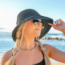 Black Bow Accent Straw Hat | AILI'S CORNER