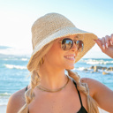 Straw Bow Accent Straw Hat | AILI'S CORNER