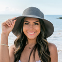 Charcoal Bow Back Sun Hat | AILI'S CORNER