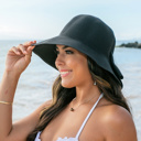 Black Bow Back Sun Hat | AILI'S CORNER