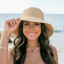 Khaki Bow Back Sun Hat | AILI'S CORNER