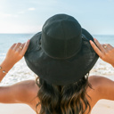 Black Button Accent Cargo Hat | AILI'S CORNER
